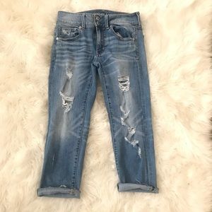 American eagle boyfriend capri jeans